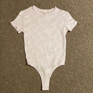 Victoria's Secret lavender Leaf Pattern Bodysuit XS